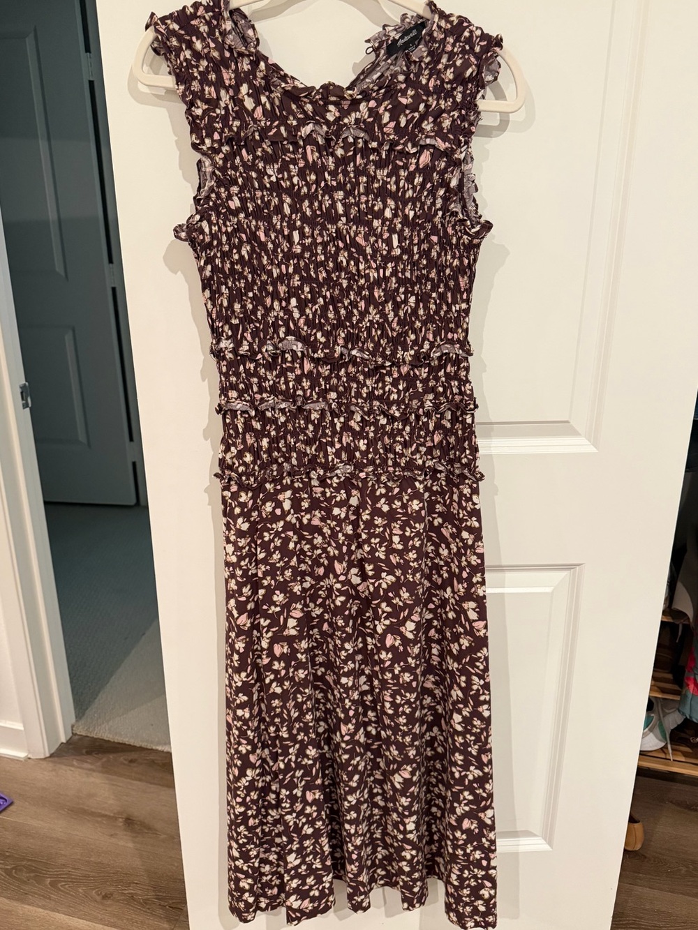 Madewell Burgundy Floral Dress